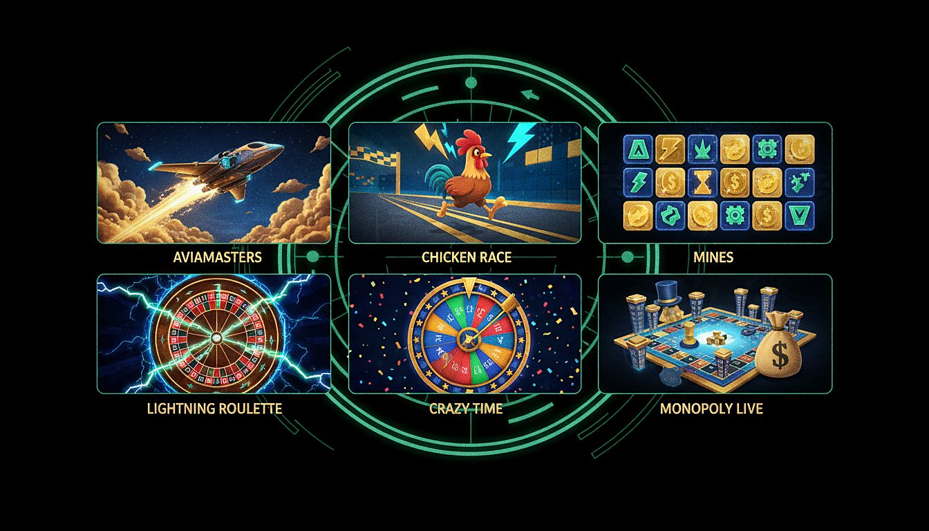 Juegos Rolletto Casino: Aviamasters, Chicken Race, Mines, Lightning Roulette, Crazy Time, Monopoly Live
